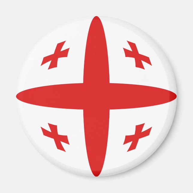 Imán Georgia Fisheye Flag Magnet (Frente)