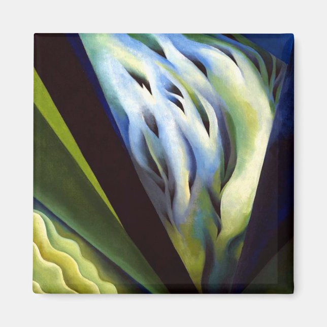 Imán Georgia O Keeffe Música azul y verde (Frente)