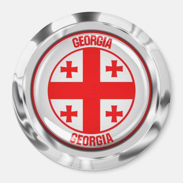 Imán Georgia Round Emblem (Frente)