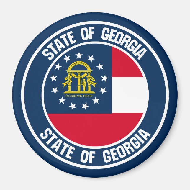 Imán Georgia Round Emblem (Frente)