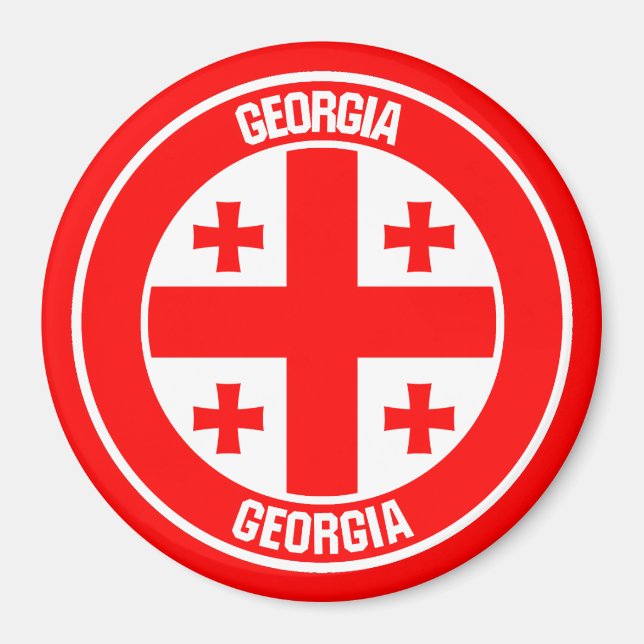 Imán Georgia Round Emblem (Frente)