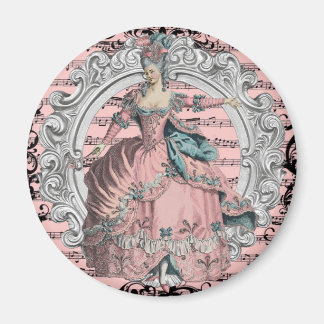 Imán Georgian Lady Dancing - Pink and Blue