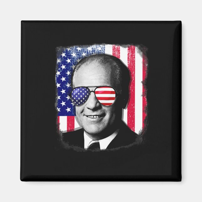 Imán Gerald Ford Bandera Estadounidense 4 De Julio (Frente)