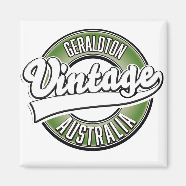 Imán Geraldton australia vintage style logo (Frente)