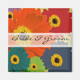 Imán Gerber Daisy Wedding Stickers o Personalizar