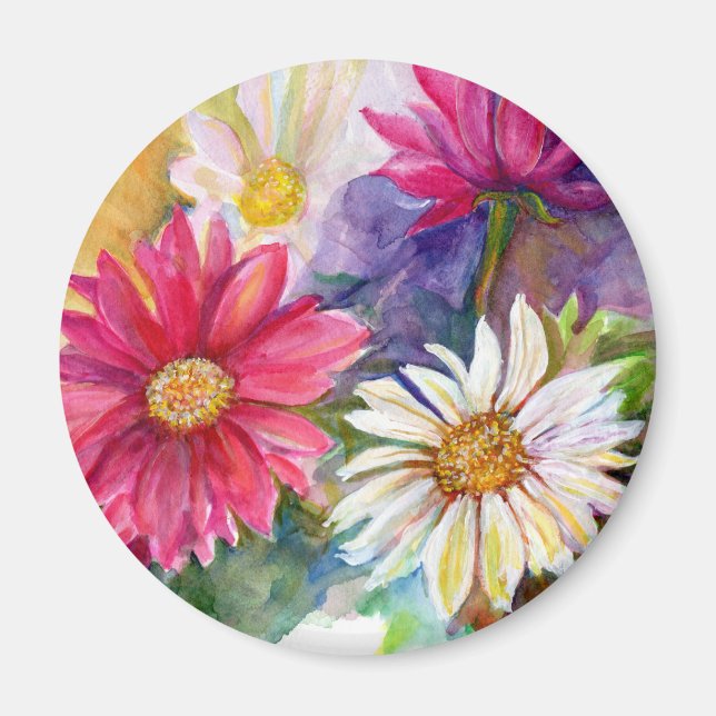 Imán Gerbera Daisies multicolor (Frente)