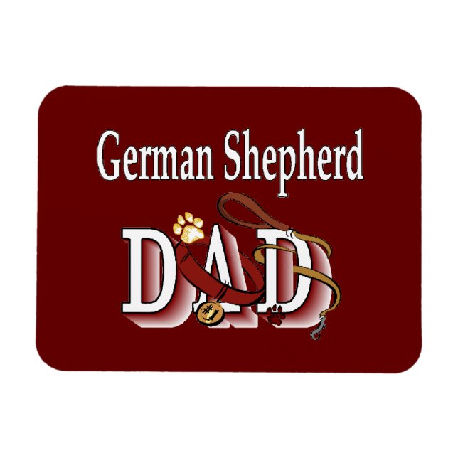 Imán German Shepherd Dad (Horizontal)