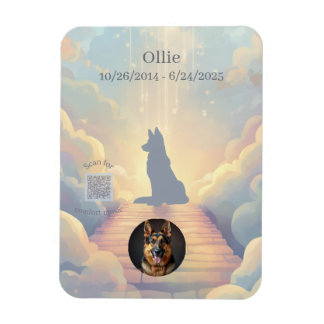 Imán German Shepherd Rainbow Bridge Magnet