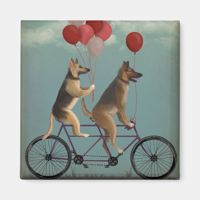 Imán German Shepherd Tandem (Frente)