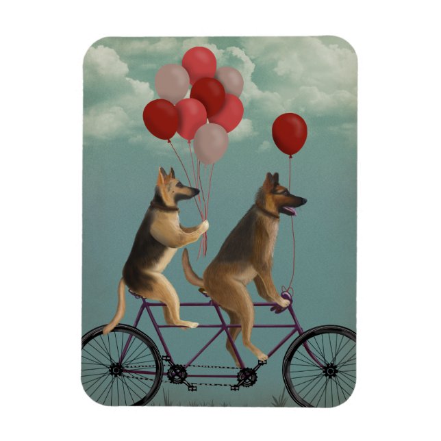 Imán German Shepherd Tandem (Vertical)