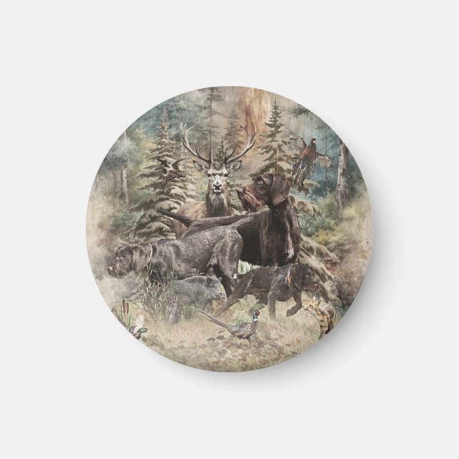 Imán German Wirehaired Pointer (Frente)