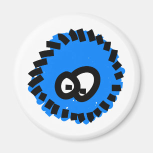 Imán Germen mullido azul