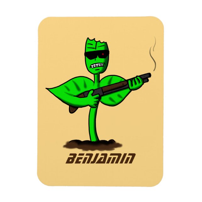 Imán Germinator cyborg personalizado divertido (Vertical)