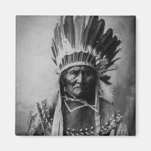 Imán Geronimo en indio principal del vintage del