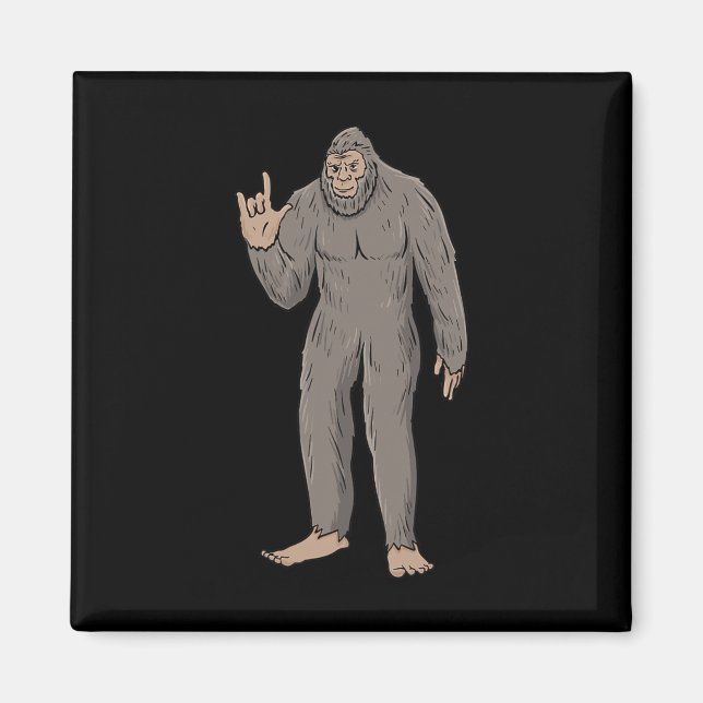 Imán Gesto de mano de Ily Big Foot Asl Sordera Pérdida  (Frente)