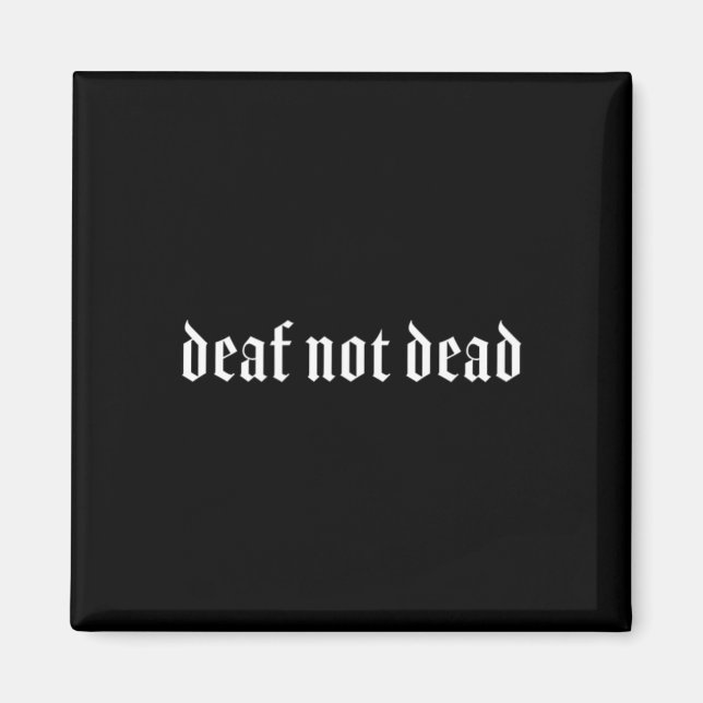 Imán Gesto Gótico Sordo Sordo Awa Gesture Deaf Hearing  (Frente)