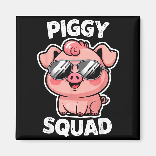 Imán Ggy Squad G Wearing Sungles As Animal Funny Farmer (Frente)