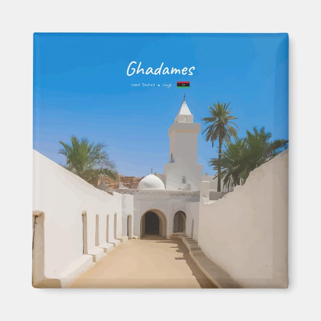 Imán Ghadames, Libia - Mezquita Blanca (Frente)