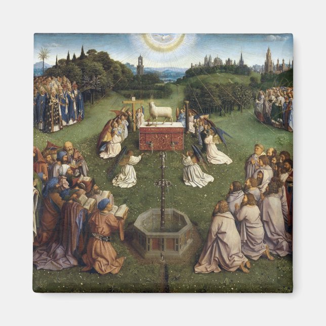 Imán Ghent Altarpiece (detalle), Van Eyck Brothers (Frente)