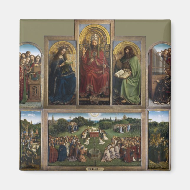 Imán Ghent Altarpiece, Hermanos Van Eyck (Frente)