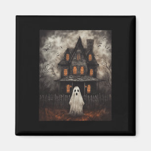 Imán Ghost Haunted House Midnight Halloween Ghost Spook