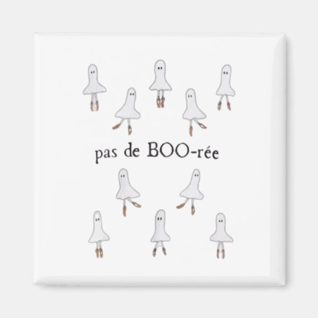 Imán Ghost Pas De Boo-rée Llet Dancer Halloween (Frente)
