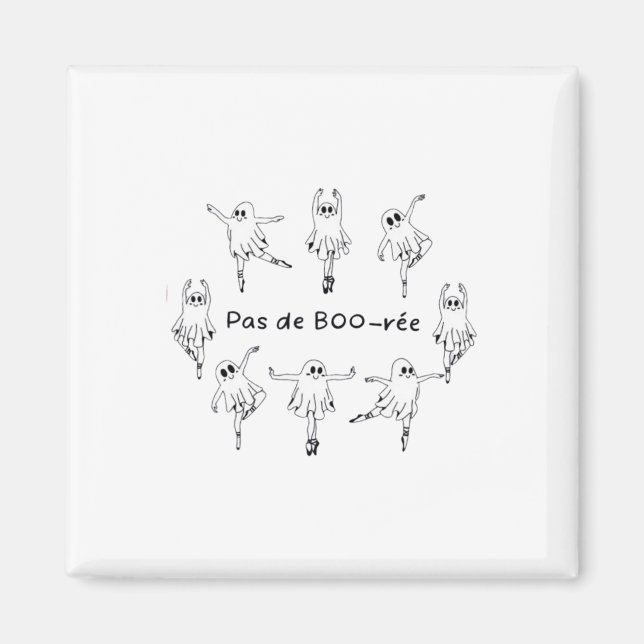 Imán Ghost Pas De Boo-rée Llet Dancer Halloween (Frente)