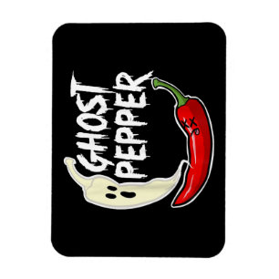 Imán Ghost Pepper Funny Spicny Hot Halloween Ghost Pepp