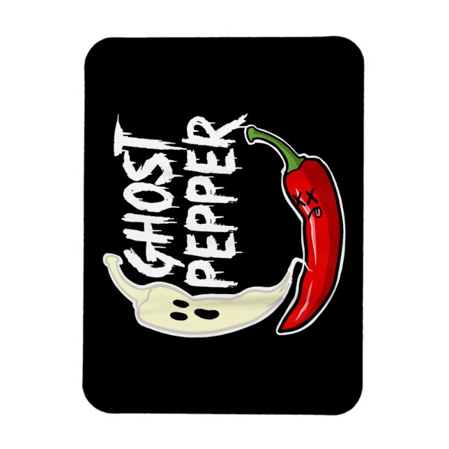 Imán Ghost Pepper Funny Spicny Hot Halloween Ghost Pepp (Vertical)