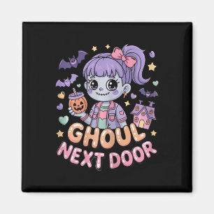Imán Ghoul Next Door Cute Halloween Fantasma Chica Estr