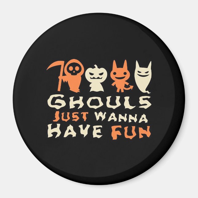 Imán Ghouls solo quiere divertirse con Sloth Halloween (Frente)