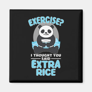 Imán Giant Panda Funny Gym Workout Dice Alimentos Fitne