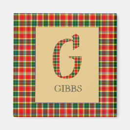 Imán Gibbs Tartan Monogram G
