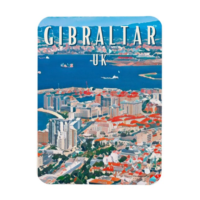 Imán Gibraltar, ville des rochers et des falaises (Vertical)