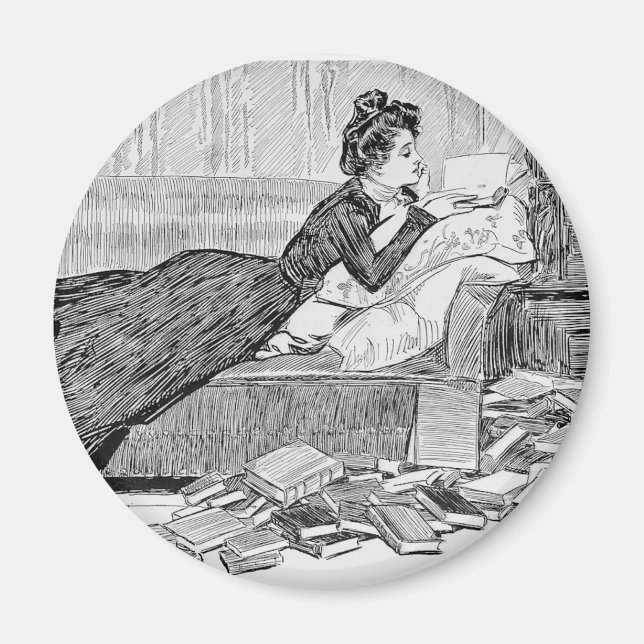 Imán Gibson Chica leyendo un libro (Frente)