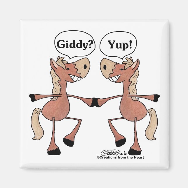 Imán Giddy Up Horses (Frente)