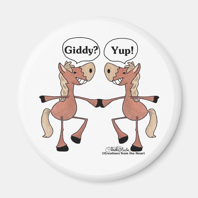 Imán Giddy Up Horses (Frente)