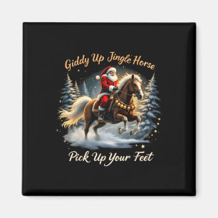 Imán Giddy Up Jingle Horse Coge Tus Pies Nochebuena San