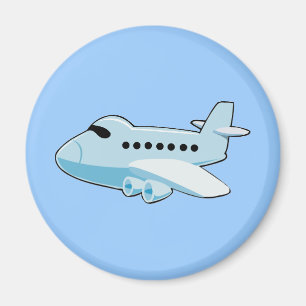 Imán gif_airplane_002 Aeronave Personalizado BLUE