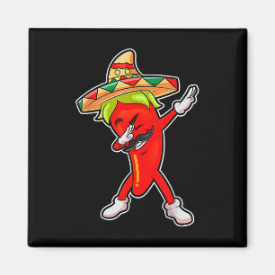 Imán Gift Cute Chili Dabbing Pepper Mexicano Hot Jalape