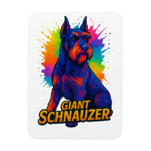 Imán Gigante Schnauzer Pop-Art Vibrante