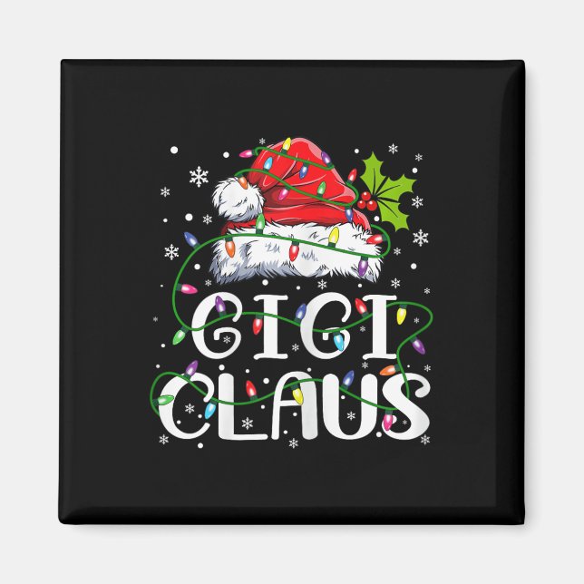 Imán Gigi Claus Navidades Santa Hat Familia Xma (Frente)