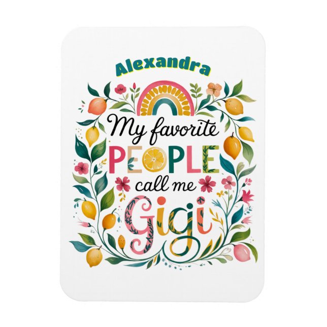 Imán ❤️ GIGI personalizado regalo Día de la Madre cumpl (Vertical)