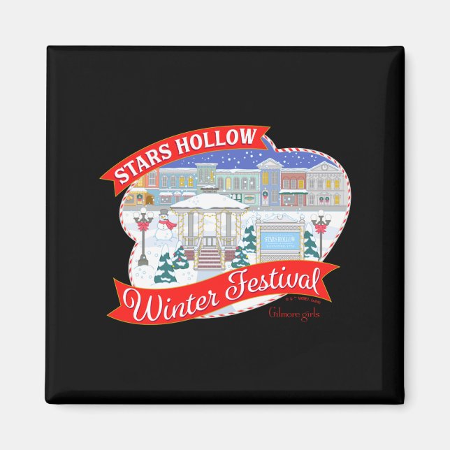 Imán Gilmore Girls Stars Hollow Winter Festival  (Frente)