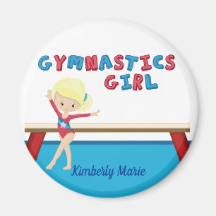 Imán Gimnasia Chica Cute Banda Gimnasta Personalizada