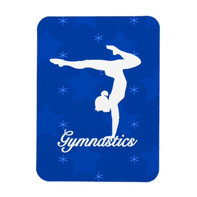 Imán Gimnasia Chica Estrellas azules (Vertical)