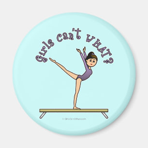 Imán Gimnasia femenina ligera en viga equilibrada