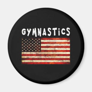 Imán Gimnasia Grunge Bandera Americana USA