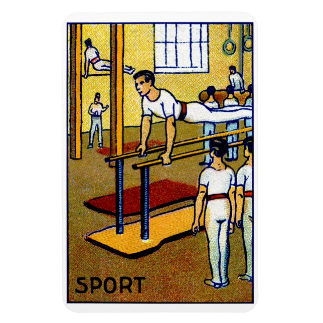 Imán Gimnasia masculina de 1910 (Vertical)