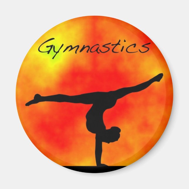 Imán Gimnasia naranja Magnet (Frente)